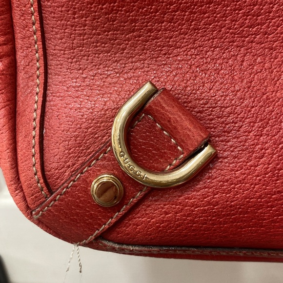 Gucci Deep Red Leather with Interior Logo Rim Tote - Picture 3 of 12
